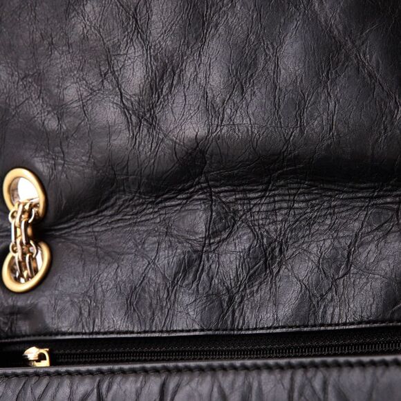 Chanel Reissue 2.55 Double Compartment Flap Bag Quilted Aged Calfskin 225 Black - Picture 8 of 9